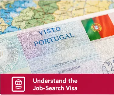 Passport and documents representing the Portugal job-search visa process