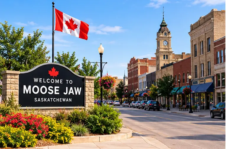Downtown Moose Jaw, Saskatchewan, Canada, for international job seekers